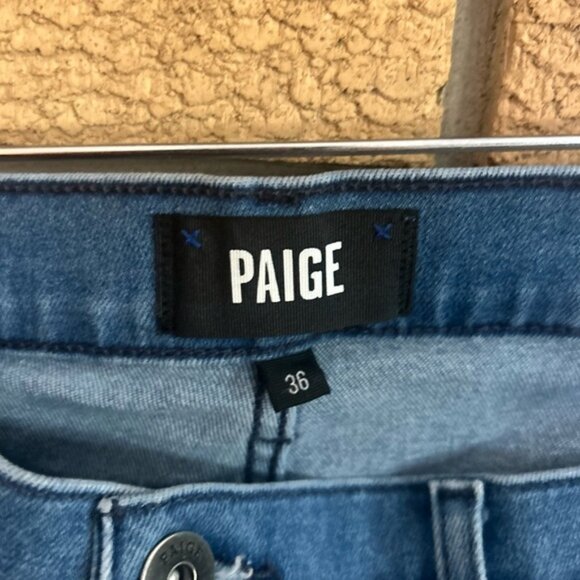 Paige Federal Jeans Men's Size 36 Blue Straight Slim Leg Stretch Denim - Picture 2 of 7